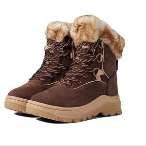 Roxy Yuma Alpine Faux Fur Leather Winter Ankle Boots Size 7 NWT